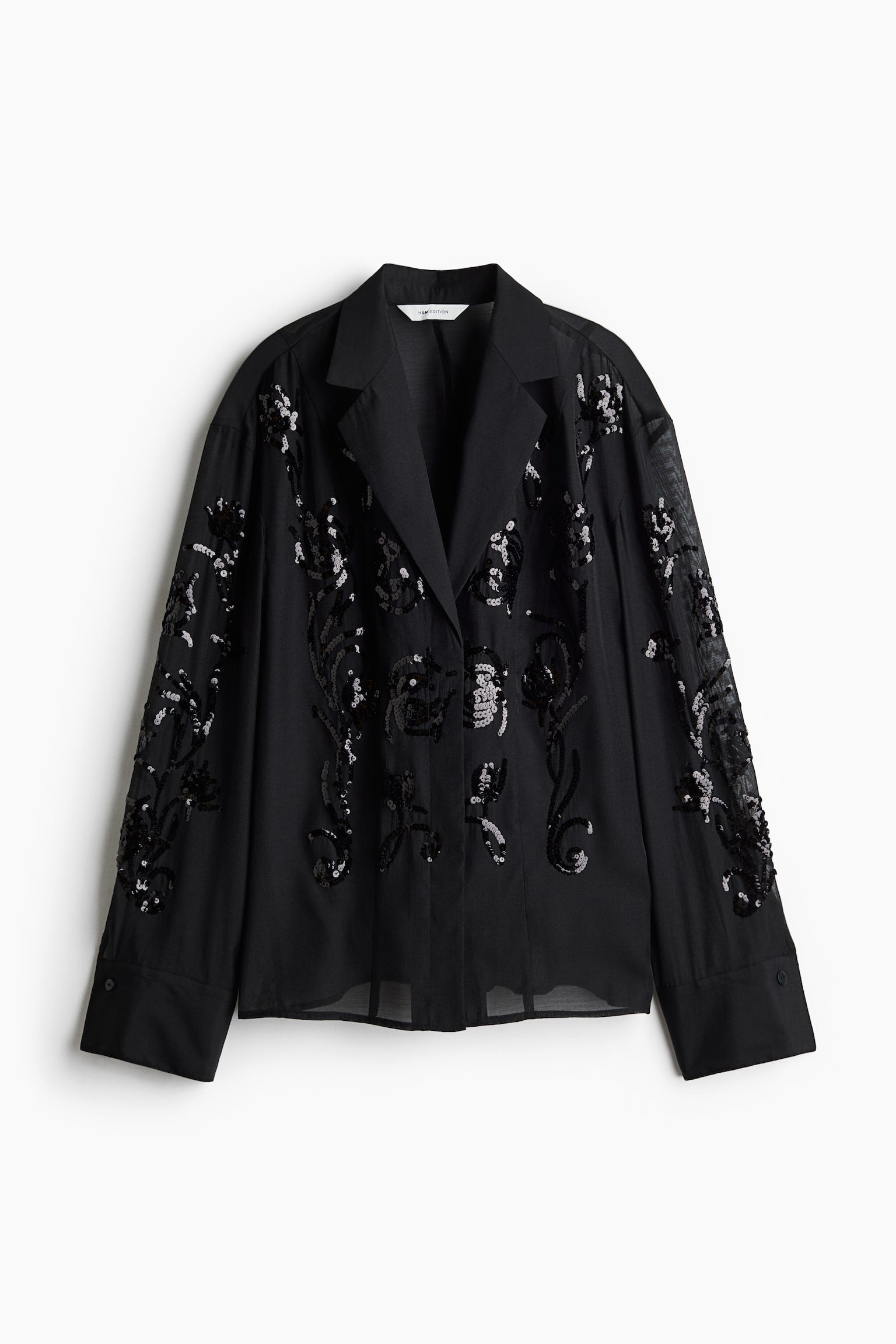 Sequined organza shirt