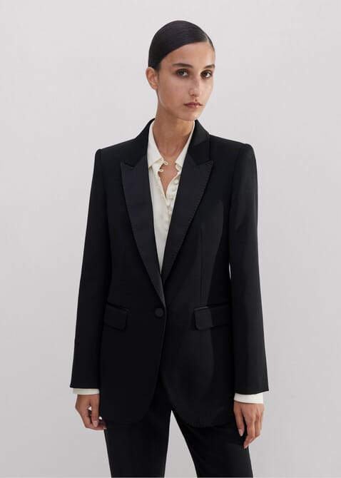 Sharp Shoulder Tux Blazer