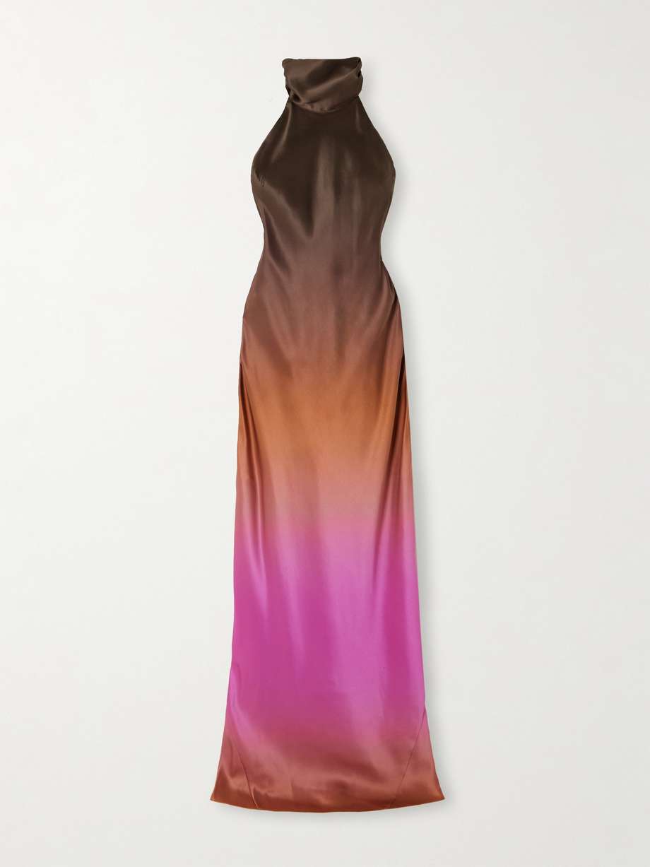 Sienna satin halterneck gown