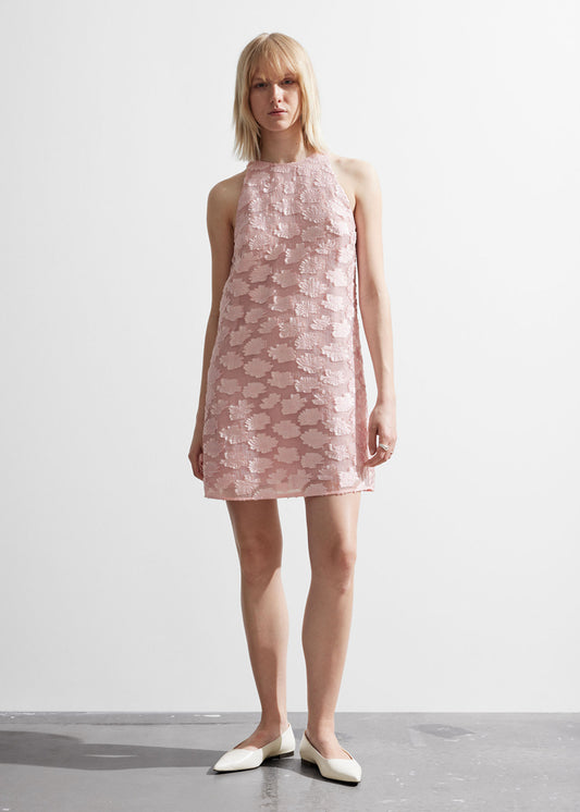 Sleeveless Jacquard Mini Dress