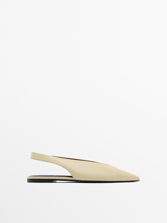 Slingback ballet flats with pointed toe