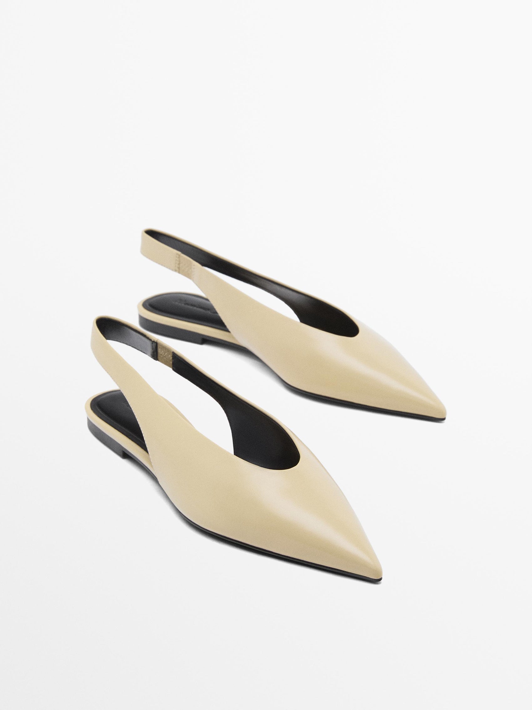 Slingback ballet flats with pointed toe