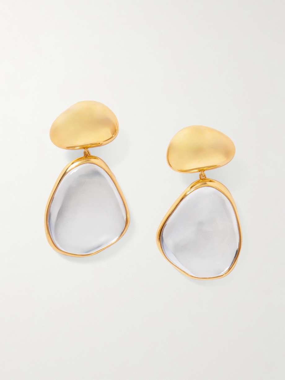 Specchio gold tone and resin earrings