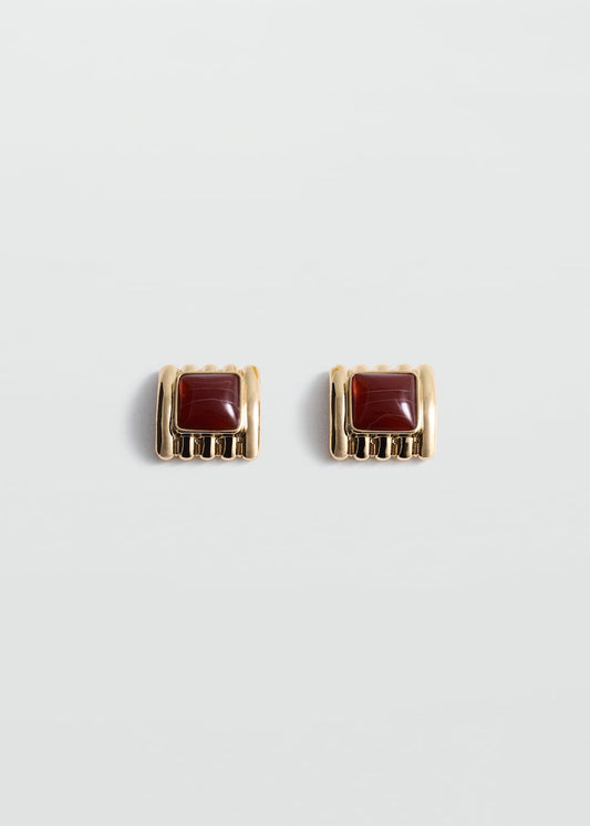 Square bead earrings