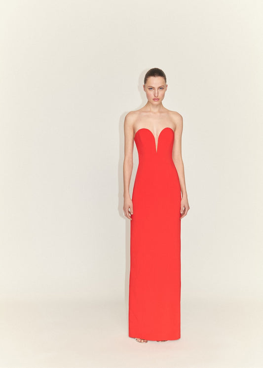 Strapless dress with sweetheart neckline