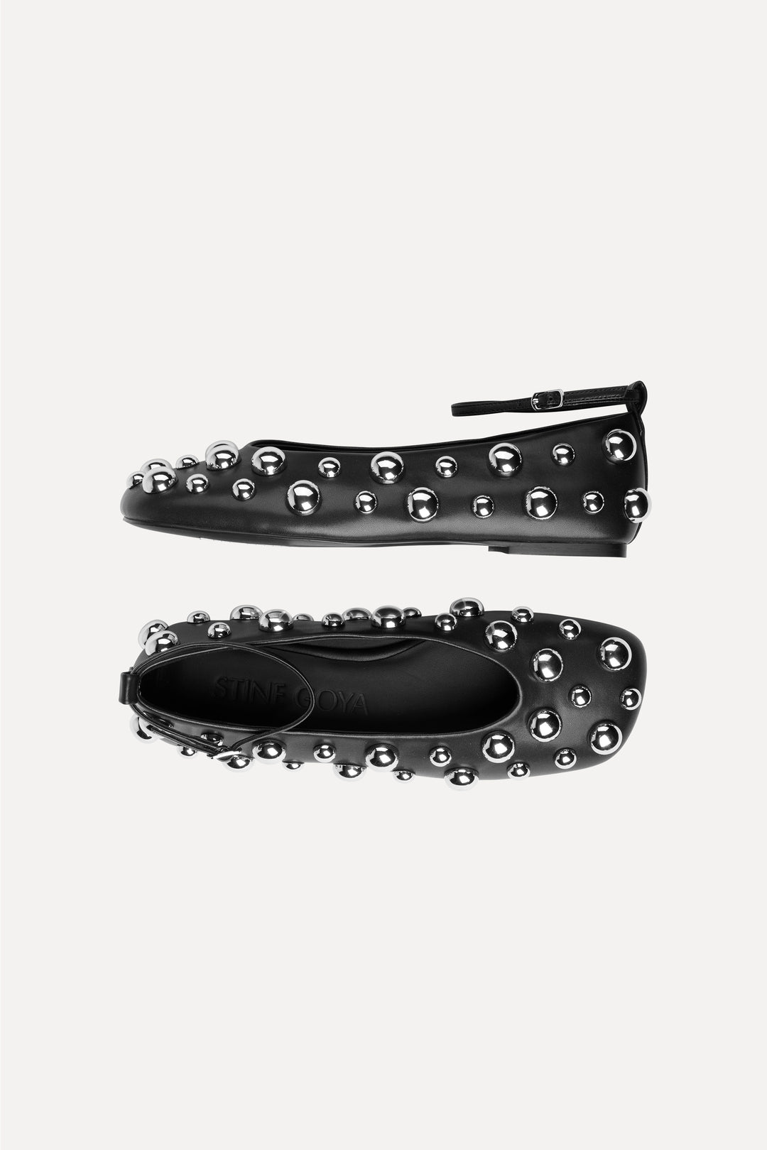 Studded Ballerina Jet Black