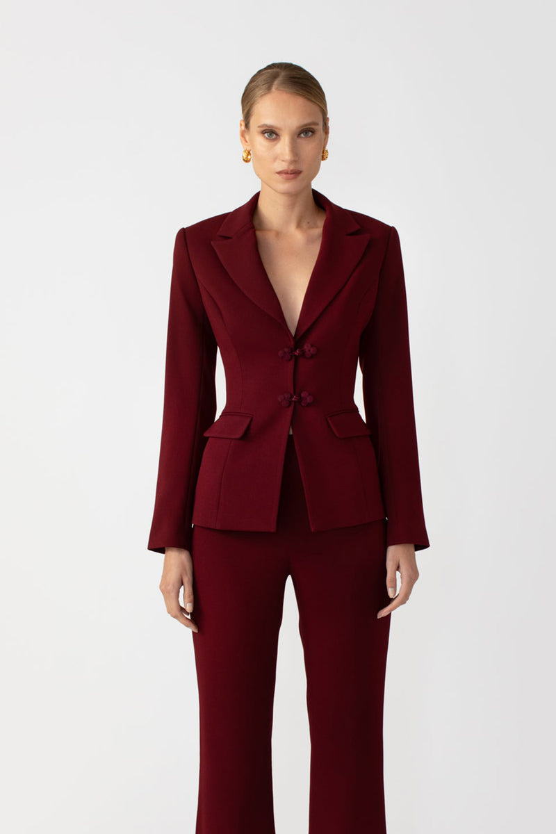 Tailored crepe blazer