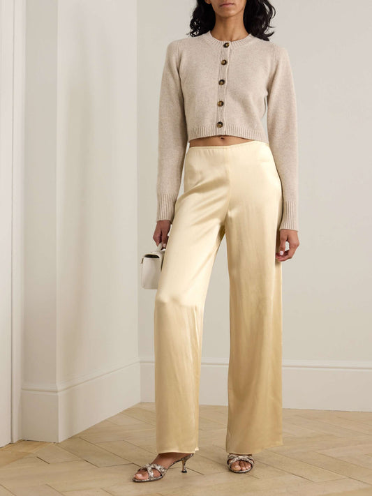 The Vanguard satin wide leg pants