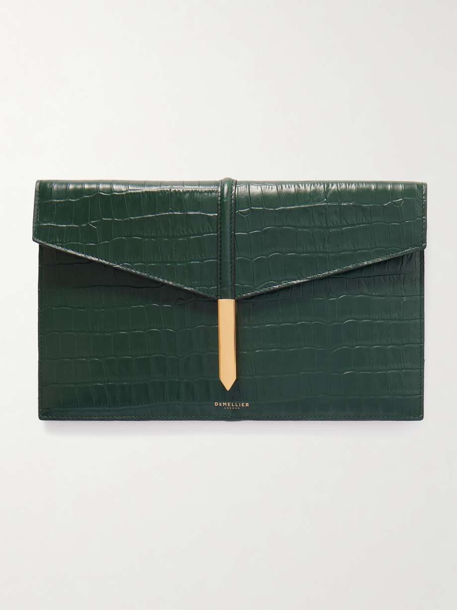 Tokyo croc effect leather clutch