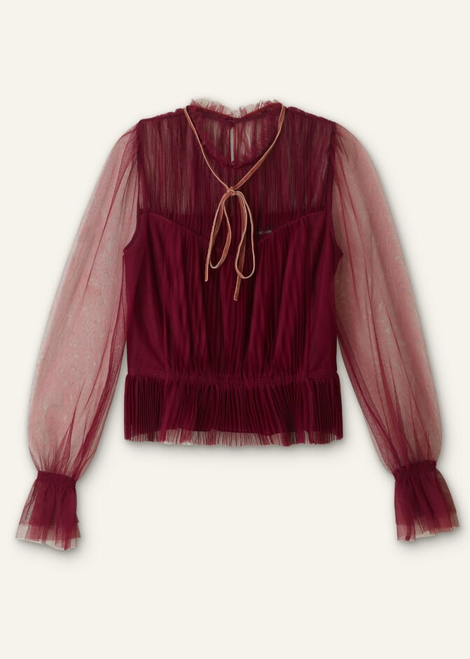 Tulle Top with Tie