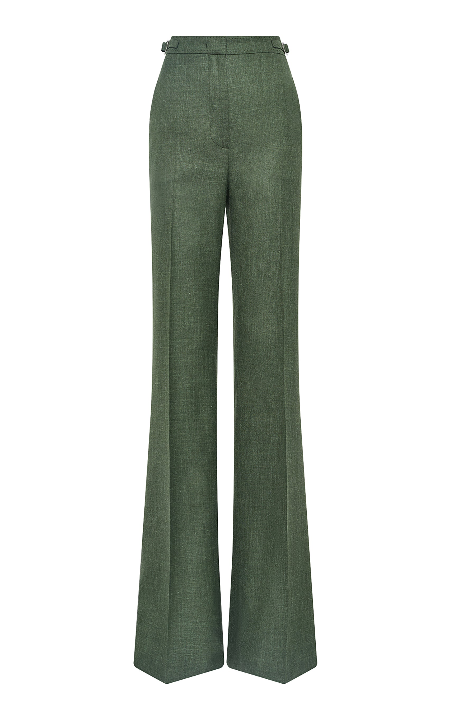 Vesta Wool-Silk Flared Pants