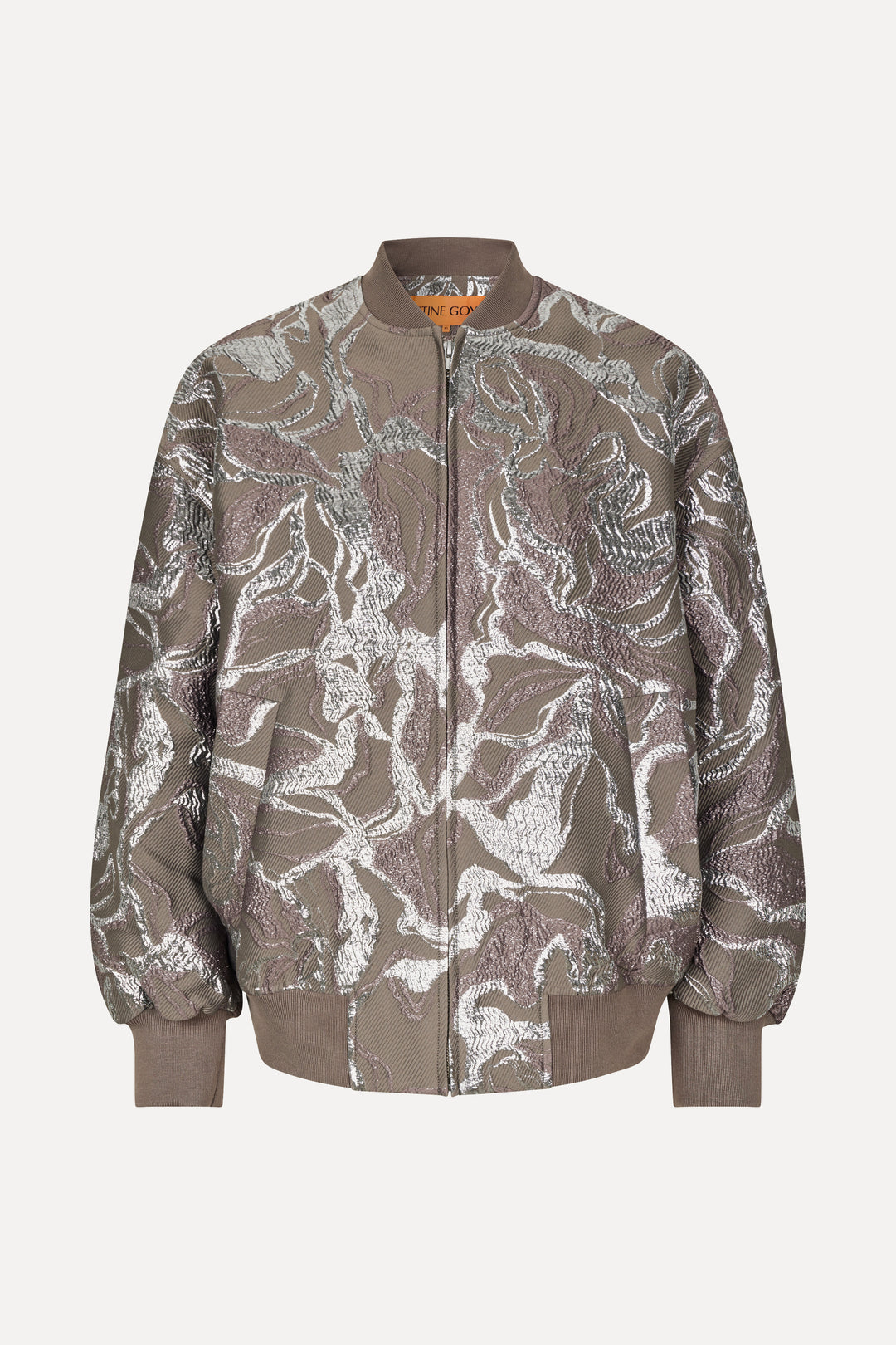 Volominous Bomber Jacket Abstract Foliage