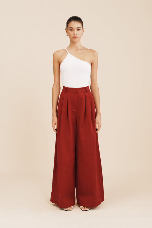 WESLEY TROUSER GARNET