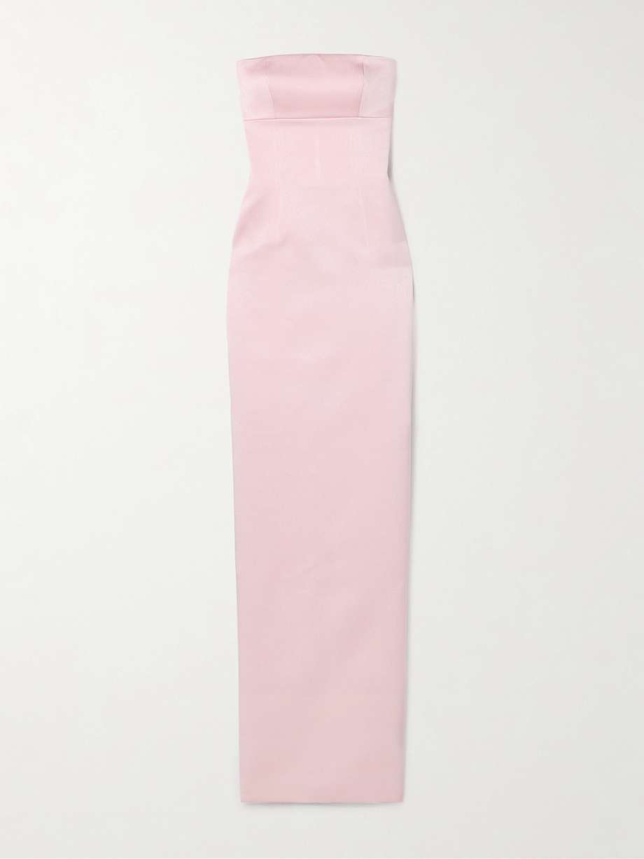 Zoey strapless satin gown